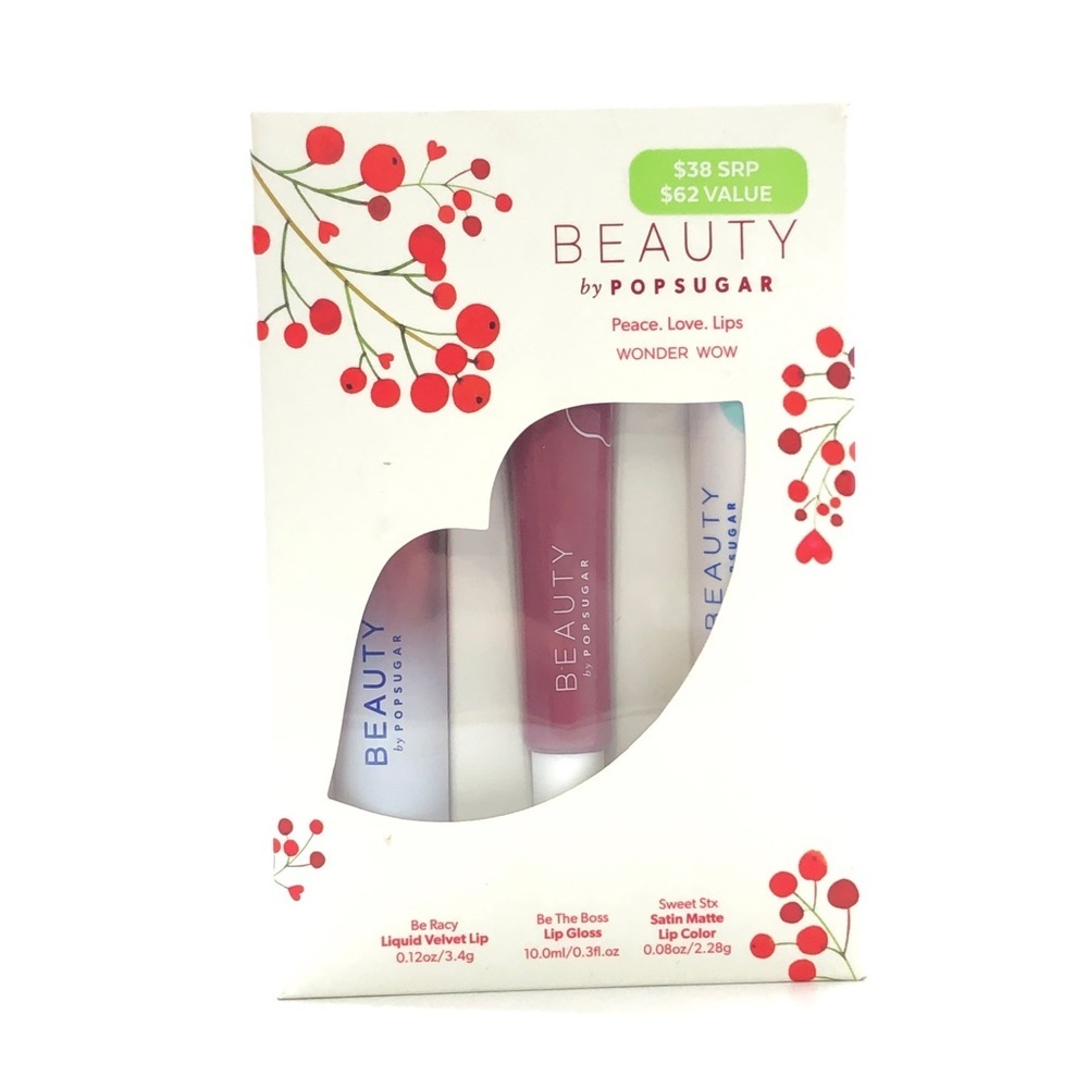 Beauty by PopSugar Lip Gloss Liquid Velvet Satin Matte Lip Gift Set